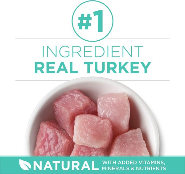 Show full view: Purina ONE +Plus Sensitive Systems Turkey Dry Cat Food, 1.8-kg bag slide 4 of 10