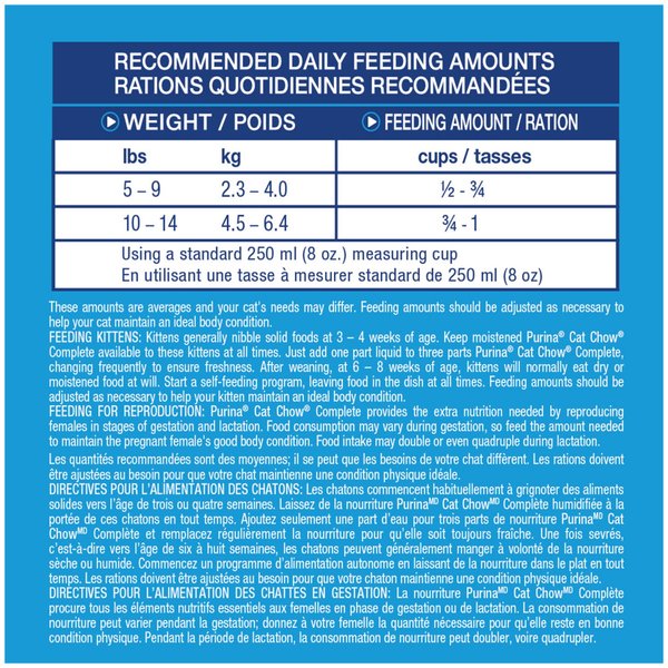 Show full view: Cat Chow Complete with Real Chicken Dry Cat Food, 4-kg bag slide 9 of 10