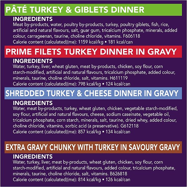 Show full view: Friskies Turkey Experience Variety Pack Wet Cat Food, 156-g, case of 32 slide 3 of 12