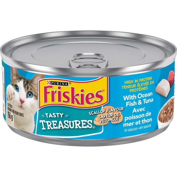 FRISKIES Shredded Ocean Whitefish Tuna Wet Cat Food 156 g can