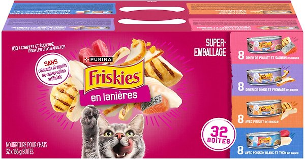 Show full view: Friskies Shredded Variety Pack Wet Cat Food, 156-g can, case of 32 slide 4 of 10