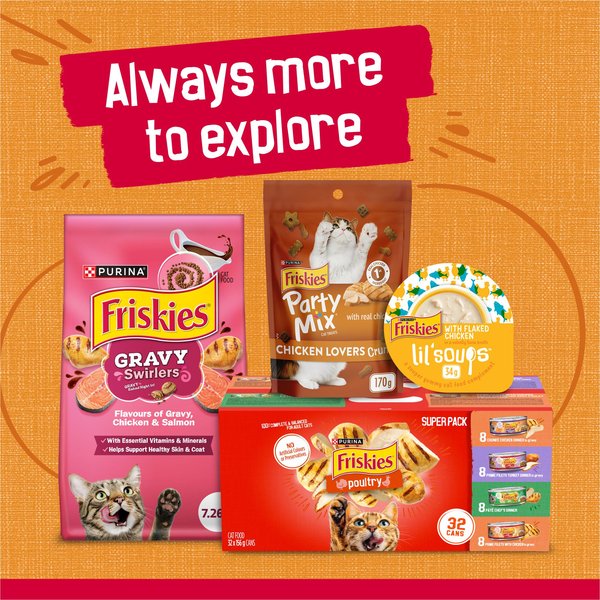 Show full view: Friskies Prime Filets with Chicken in Gravy Wet Cat Food, 156-g can, case of 24 slide 8 of 12