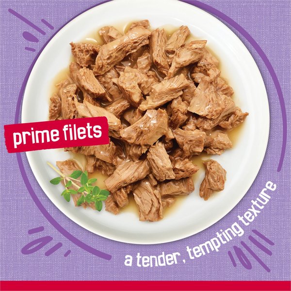 Show full view: Friskies Prime Filets Turkey Dinner in Gravy Wet Cat Food, 156-g can, case of 24 slide 9 of 12