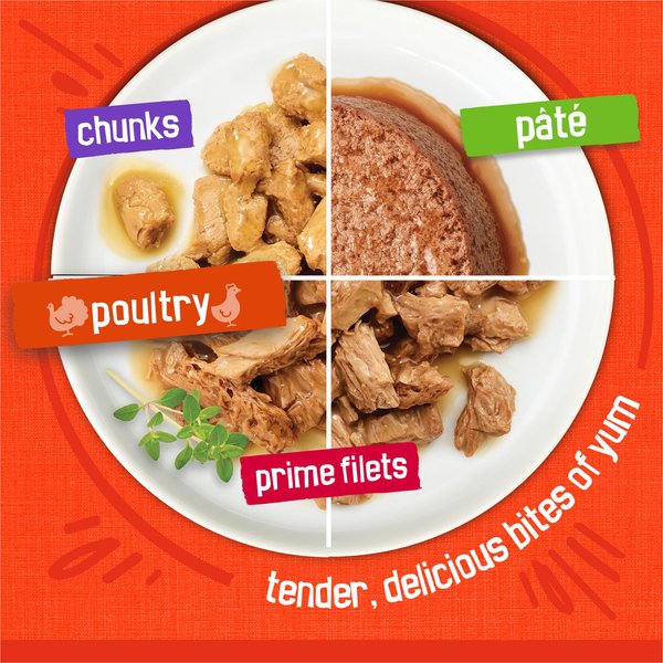 Show full view: Friskies Poultry Variety Pack Wet Cat Food, 156-g can, case of 32 slide 9 of 9