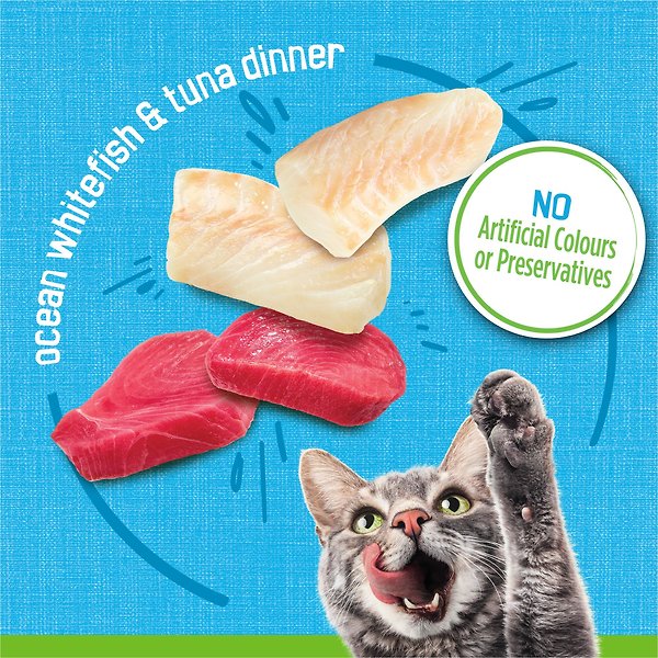 Show full view: Friskies Pate Ocean Whitefish & Tuna Dinner Wet Cat Food, 156-g can, case of 24 slide 5 of 10