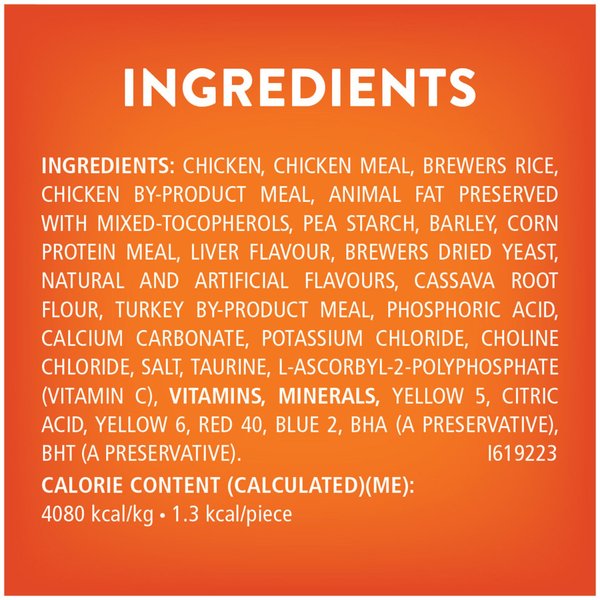 Show full view: Friskies Party Mix Original Crunch with Real Chicken Cat Treats, 454-g pouch slide 9 of 11