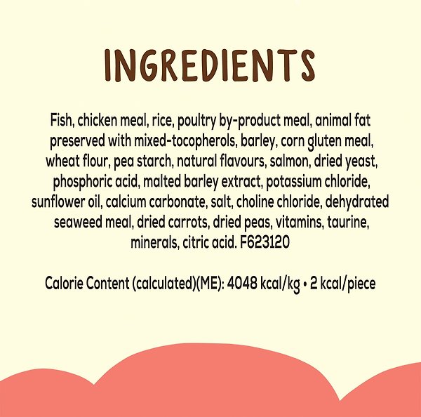 Show full view: Friskies Party Mix Naturals Seaside Crunch with Real Fish Cat Treats, 454-g pouch slide 15 of 16