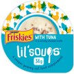 Show in main carousel: Friskies Lil’ Soups with Tuna in a Velvety Chicken Broth Cat Food Complement, 34-g tray, case of 8 slide 1 of 11
