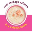 Show in main carousel: Friskies Lil’ Soups with Sockeye Salmon in a Velvety Chicken Broth Cat Food Complement, 34-g tray, case of 8 slide 7 of 11