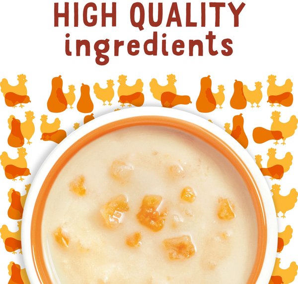 Show full view: Friskies Lil’ Soups with Chicken & Butternut Squash in a Velvety Broth Cat Food Complement, 34-g tray, case of 8 slide 5 of 8