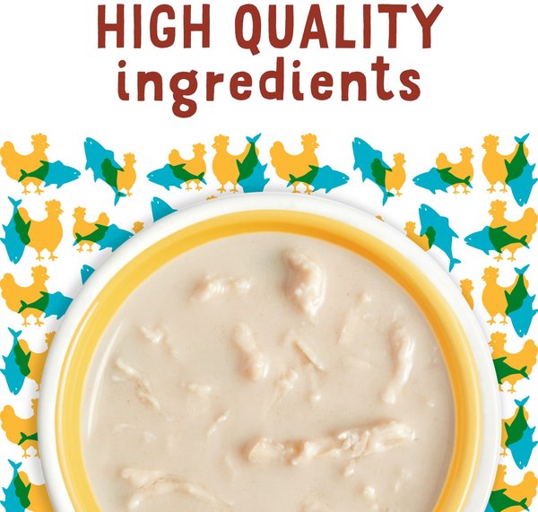 Show full view: Friskies Lil' Soups with Flaked Chicken Cat Food Complement, 34-g tray, case of 8 slide 6 of 11