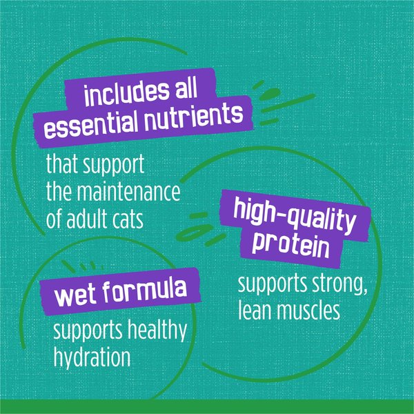 Show full view: Friskies Indoor Saucy Seafood Bake with Garden Greens in Sauce Wet Cat Food, 156-g can, case of 24 slide 7 of 11