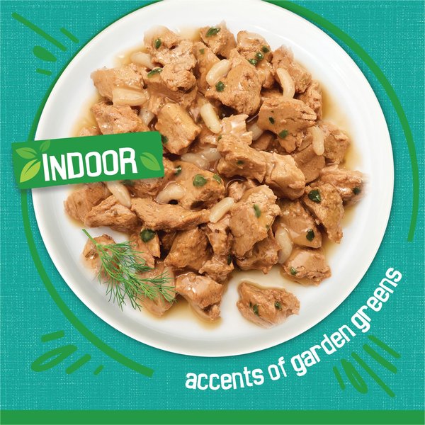 Show full view: Friskies Indoor Saucy Seafood Bake with Garden Greens in Sauce Wet Cat Food, 156-g can, case of 24 slide 9 of 11