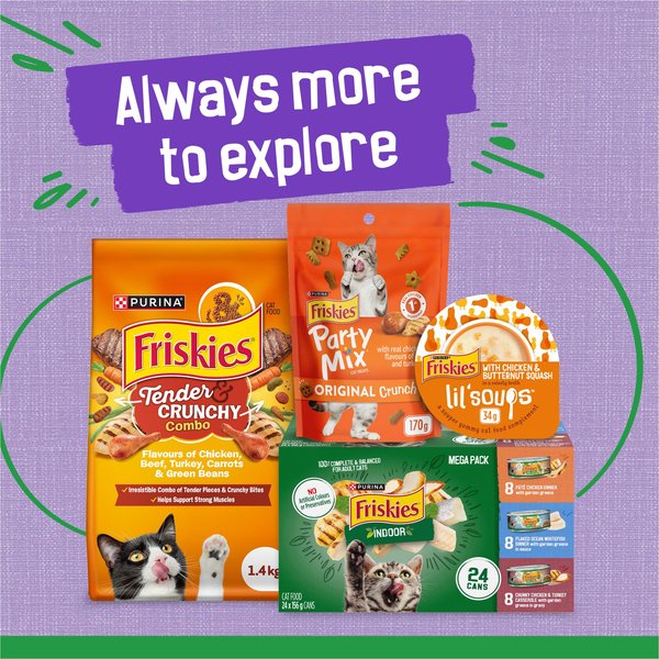 Show full view: Friskies Indoor Homestyle Turkey Dinner with Garden Greens in Gravy Wet Cat Food, 156-g can, case of 24 slide 8 of 11