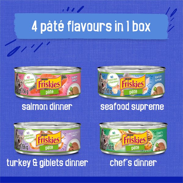 Show full view: Friskies Greatest Hits Variety Pack Wet Cat Food, 156-g, case of 32 slide 8 of 10