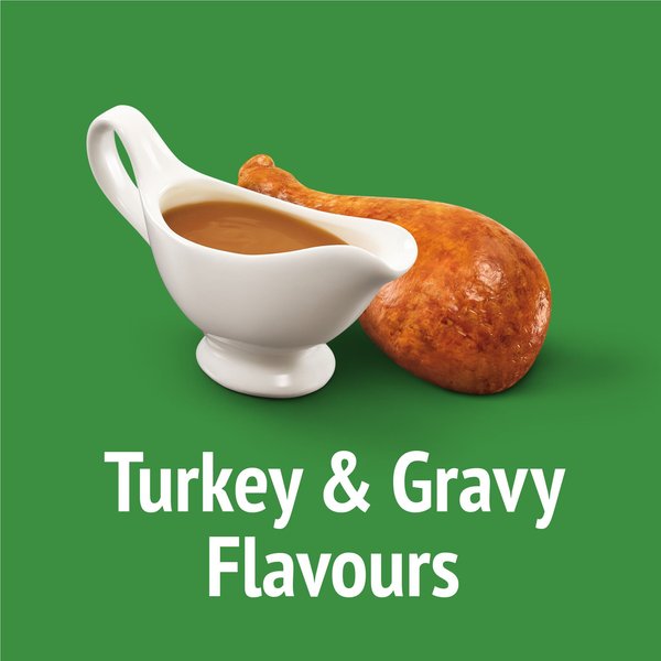 Show full view: Friskies Party Mix Gravy-licious Crunch Turkey & Gravy Flavours Cat Treats, 170-g pouch slide 3 of 11