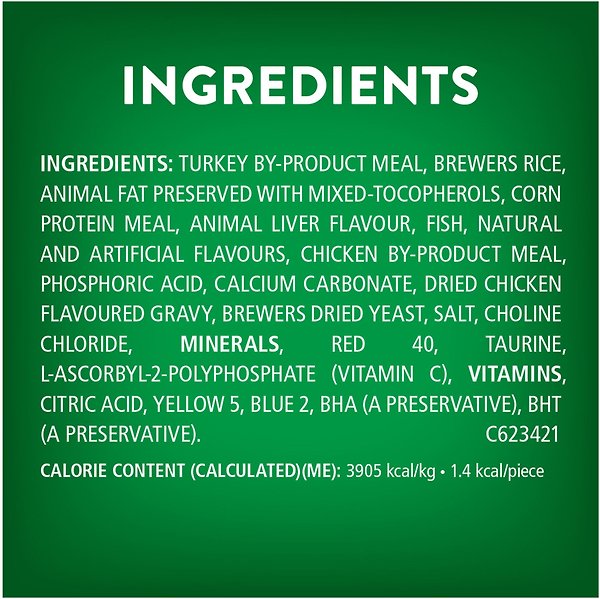Show full view: Friskies Party Mix Gravy-licious Crunch Turkey & Gravy Flavours Cat Treats, 170-g pouch slide 9 of 11
