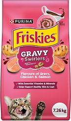 Friskies Gravy Swirlers Adult Dry Cat Food, 7.26-kg bag