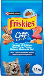 Friskies Chef's Blend Dry Cat Food, 1.5-kg bag