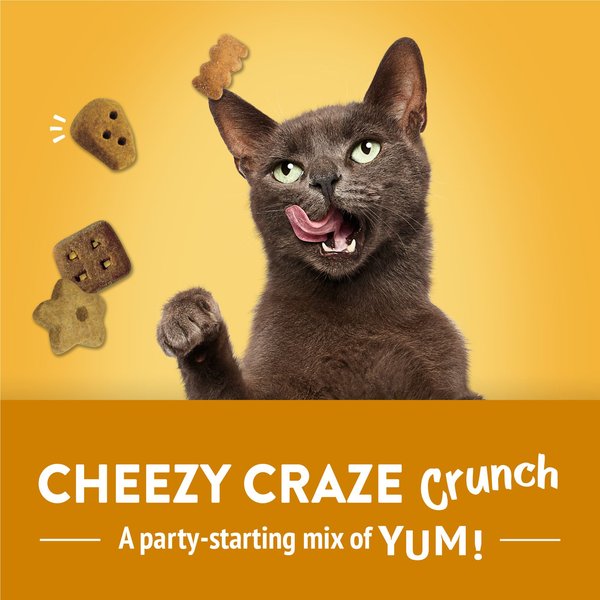 Show full view: Friskies Party Mix Cheezy Craze Crunch with Real Cheese Cat Treats, 454-g pouch slide 8 of 11