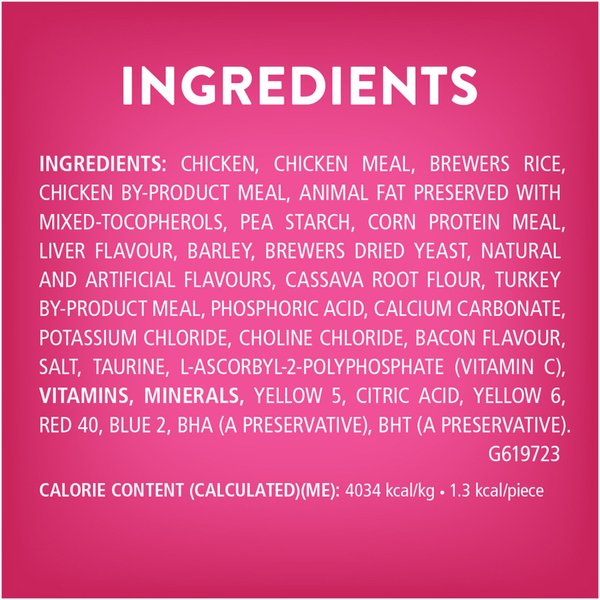 Show full view: Friskies Party Mix California Dreamin' Crunch with Real Chicken Cat Treats, 170-g pouch slide 9 of 10