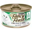 Show in main carousel: Fancy Feast Sliced Turkey Feast Wet Cat Food, 85-g can, case of 24 slide 1 of 10