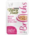 Fancy Feast Seafood Bisque with Accents of Real Crab Cat Food Complement, 40-g pouch, case of 16