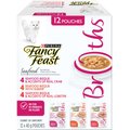 Fancy Feast Seafood Bisque Collection Variety Pack Cat Food Complement, 40-g pouch, case of 12