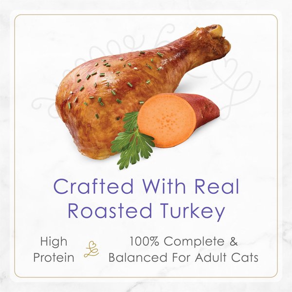 Show full view: Fancy Feast Petites Roasted Turkey Entree with Sweet Potato Wet Cat Food, 79.4-g tray, case of 12 slide 4 of 11