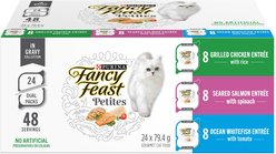 Fancy Feast Petites in Gravy Collection Variety Pack Wet Cat Food, 79.4-g tray, case of 24