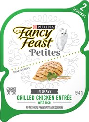 Fancy Feast Petites Grilled Chicken Entree with Rice in Gravy Wet Cat Food, 79.4-g tray, case of 12