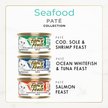 Show in main carousel: Fancy Feast Pate Seafood Supper Wet Cat Food Variety Pack, 85-g can, case of 12 slide 5 of 10