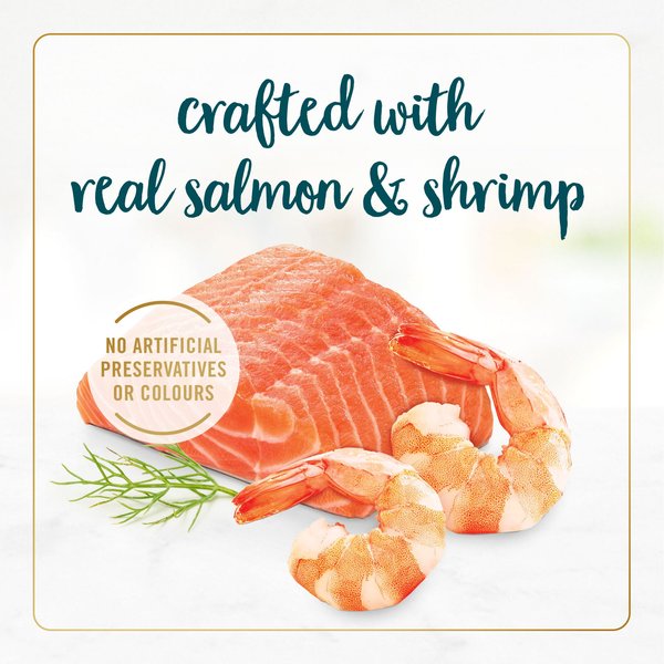 Show full view: Fancy Feast Pate Salmon & Shrimp Feast Wet Cat Food, 85-g can, case of 24 slide 4 of 11