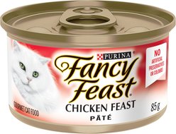 Fancy Feast Pate Chicken Feast Wet Cat Food, 85-g can, case of 24