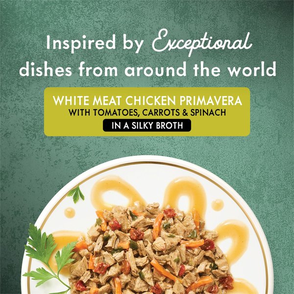 Show full view: Fancy Feast Medleys White Meat Chicken Primavera in a Silky Broth Wet Cat Food, 85-g can, case of 24 slide 7 of 10