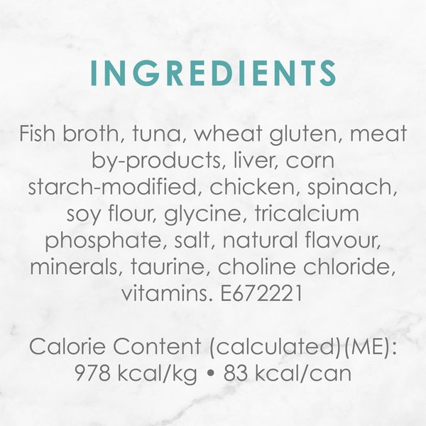 Show full view: Fancy Feast Medleys Shredded Tuna Fare in a Savoury Broth Wet Cat Food, 85-g can, case of 24 slide 5 of 10