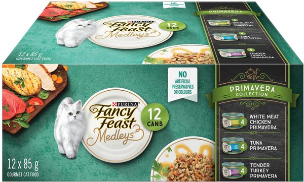 Fancy Feast Medleys Primavera Collection Variety Pack Wet Cat Food 85 g can case of 12