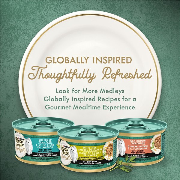 Show full view: Fancy Feast Medleys Primavera Collection Variety Pack Wet Cat Food, 85-g can, case of 12 slide 4 of 9