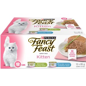 Fancy Feast Kitten Variety Pack Wet Cat Food, 85-g can, case of 12