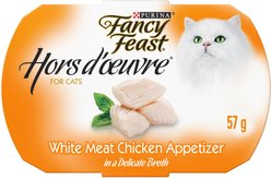 Fancy Feast Hors d'Oeuvre White Meat Chicken Appetizer Cat Food Complement, 57-g pouch, case of 10