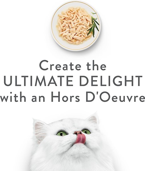 Show full view: Fancy Feast Hors d'Oeuvre White Meat Chicken Appetizer Cat Food Complement, 57-g pouch, case of 10 slide 5 of 10