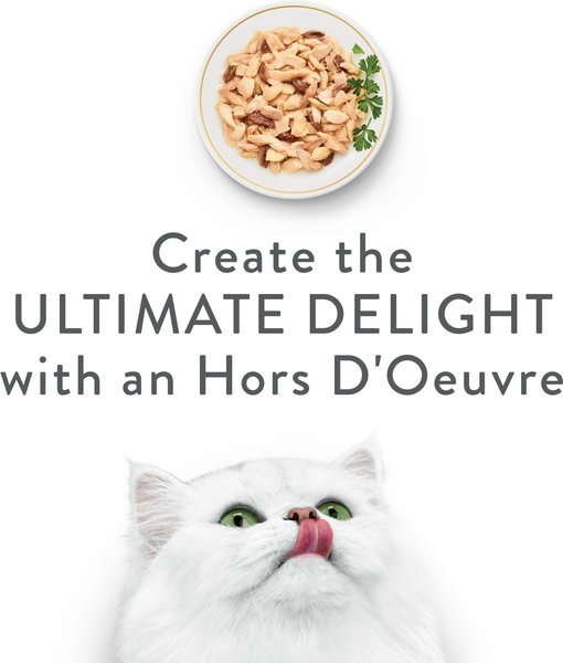 Show full view: Fancy Feast Hors d'Oeuvre Flaked Tuna Appetizer Cat Food Complement, 57-g pouch, case of 10 slide 5 of 10