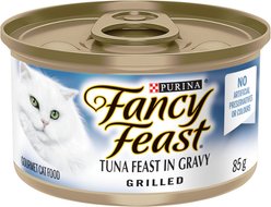 Fancy Feast Grilled Tuna Feast Wet Cat Food, 85-g can, case of 24