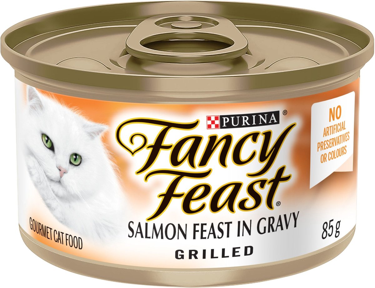 Fancy feast grilled store salmon