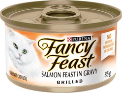 Fancy Feast Grilled Salmon Feast Wet Cat Food, 85-g can, case of 24