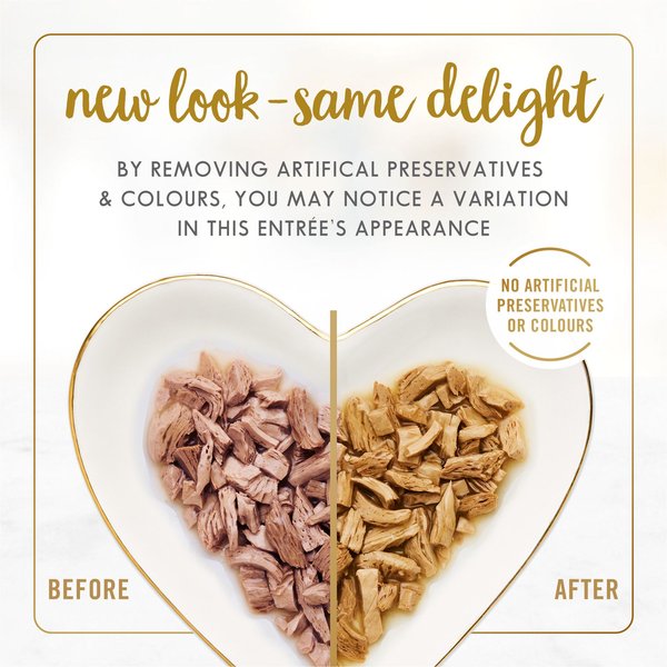 Show full view: Fancy Feast Grilled in Gravy Tuna, Salmon & Chicken Variety Pack Wet Cat Food, 85-g can, case of 24 slide 6 of 10