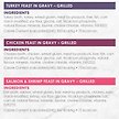 Show in main carousel: Fancy Feast Grilled in Gravy Turkey, Chicken, Salmon & Shrimp Variety Pack Wet Cat Food, 85-g can, case of 12 slide 7 of 9