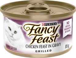 Fancy Feast Grilled Chicken Feast in Gravy Wet Cat Food, 85-g can, case of 24