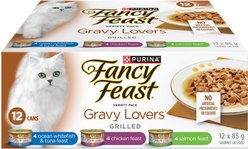 Fancy Feast Gravy Lovers Variety Pack Wet Cat Food, 85-g can, case of 12