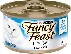 Fancy Feast Flaked Tuna Feast Wet Cat Food, 85-g can, case of 24